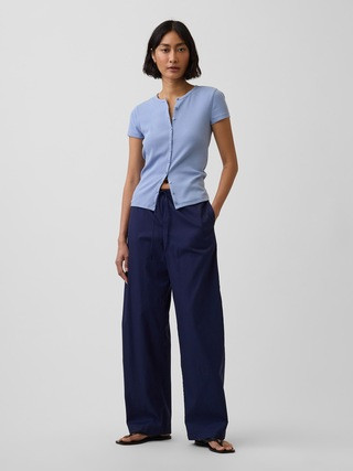 Poplin Easy Barrel Pants | Gap (US)