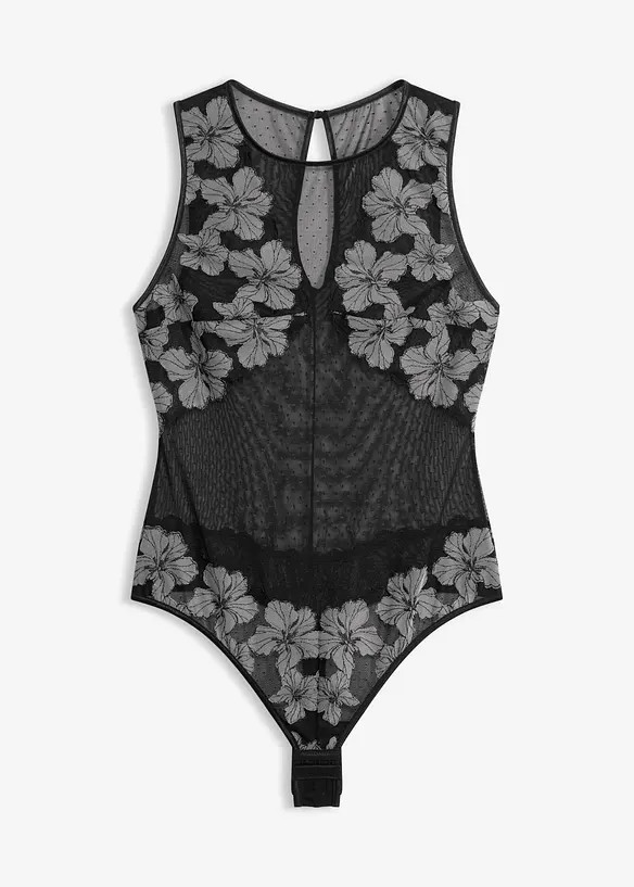 Stringbody mit edler Stickerei | Bonprix DE