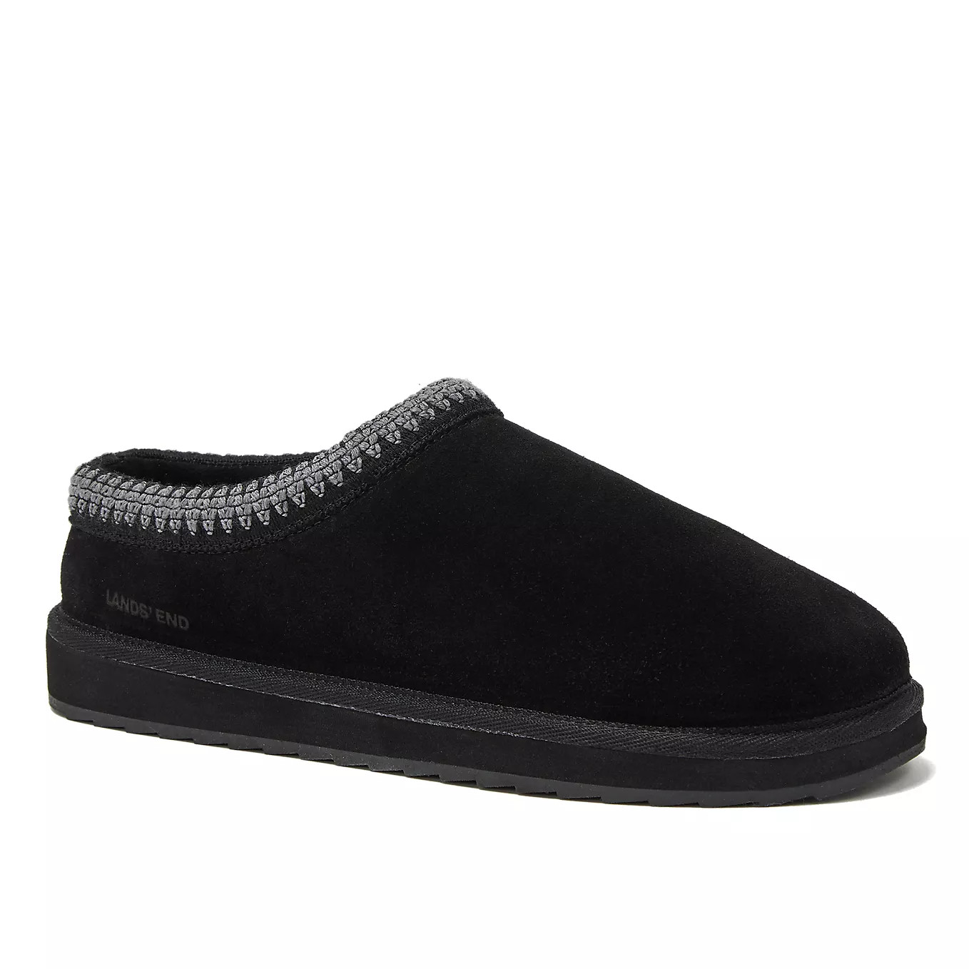 Men's Suede Hearth Slippers | Lands' End (US)