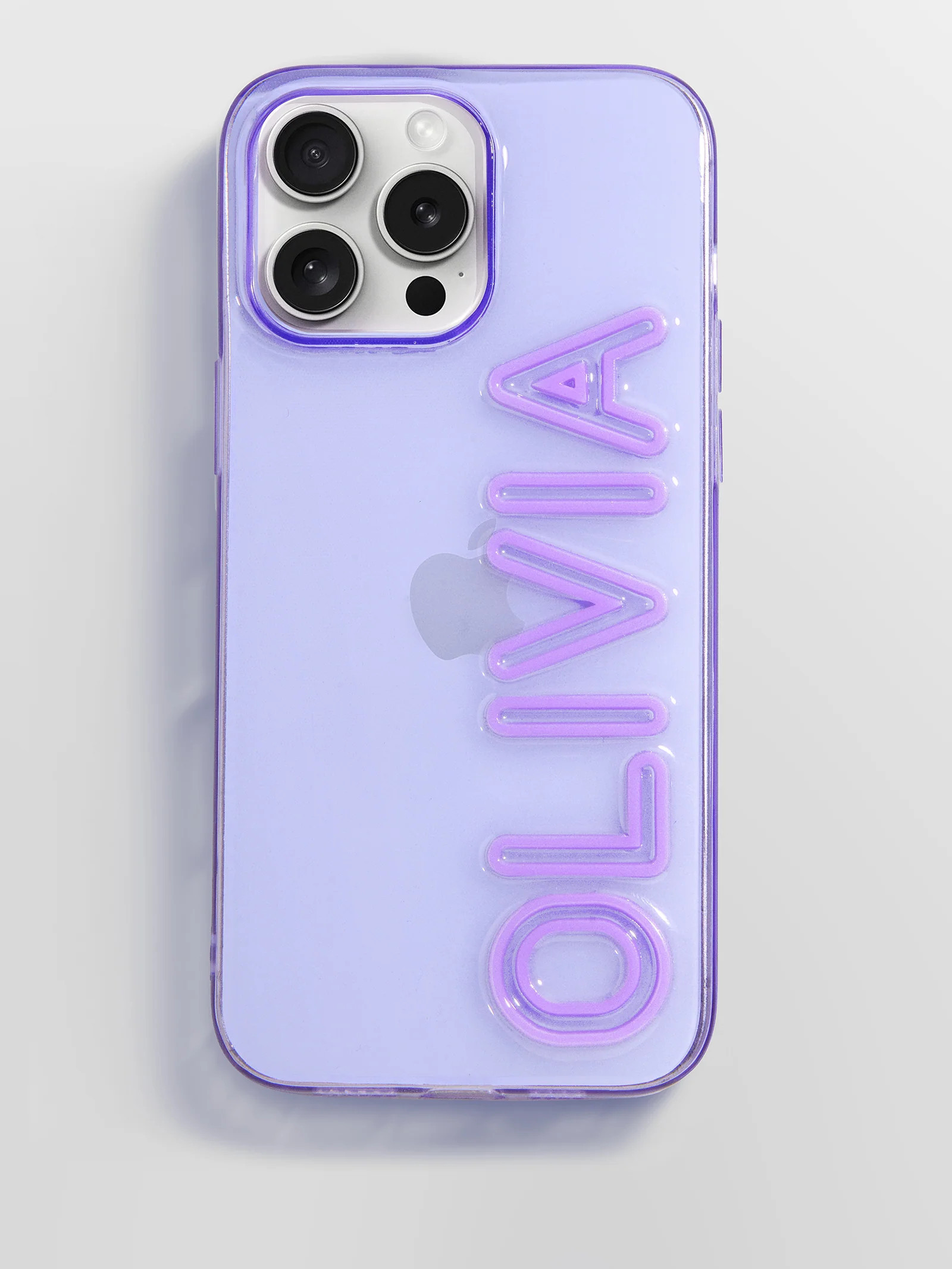 Fine Line Custom iPhone Case - Transparent Purple/Lavender | BaubleBar