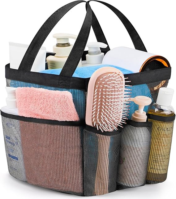 Attmu Mesh Shower Caddy Portable for College Dorm Room Essentials with 8 Pockets, Hanging Shower ... | Amazon (US)