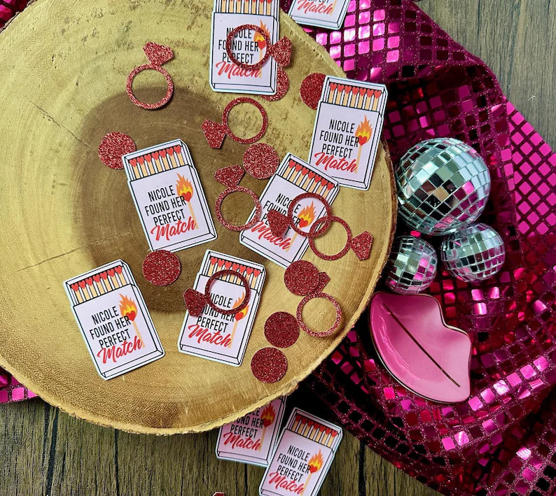 30 Pieces Perfect Match Confetti| She Found Her Perfect Match| Perfect Match Bachelorette| Perfec... | Etsy (US)