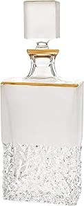 Barski - European Quality - Crystal - Whiskey - Liquor - Rectangular Shaped - Decanter - Raindrop... | Amazon (US)
