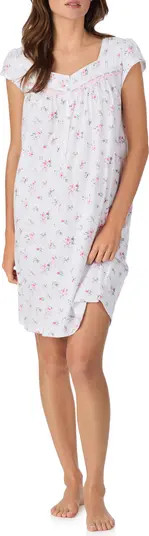Floral Cap Sleeve Short Cotton Nightgown | Nordstrom