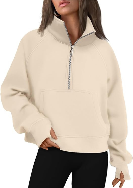 AUTOMET Womens Sweatshirts Half Zip Cropped Pullover Fleece Quarter Zipper Hoodies Fall outfits C... | Amazon (CA)