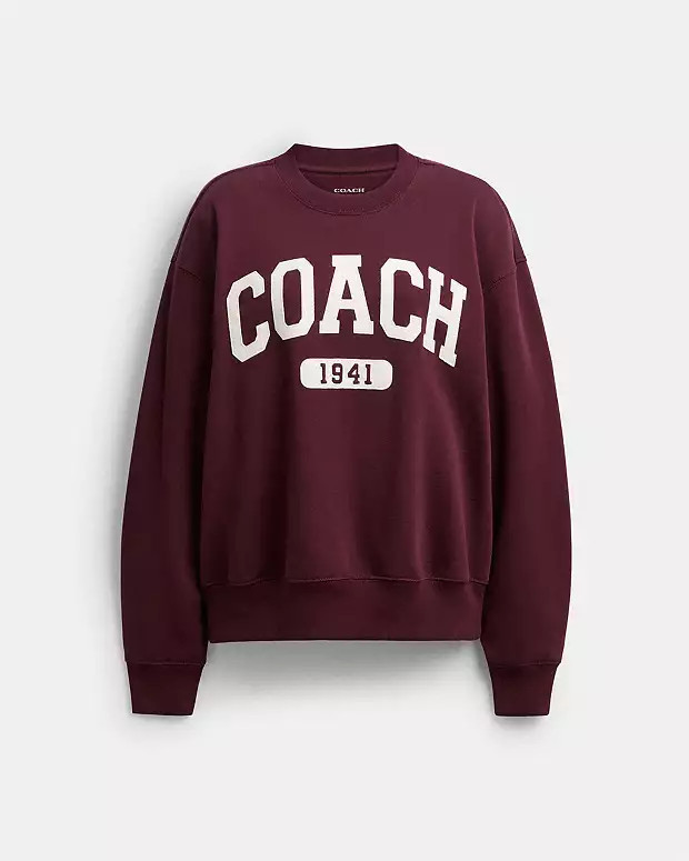 Sporty Signature Boyfriend Crewneck Sweatshirt | Coach Outlet US