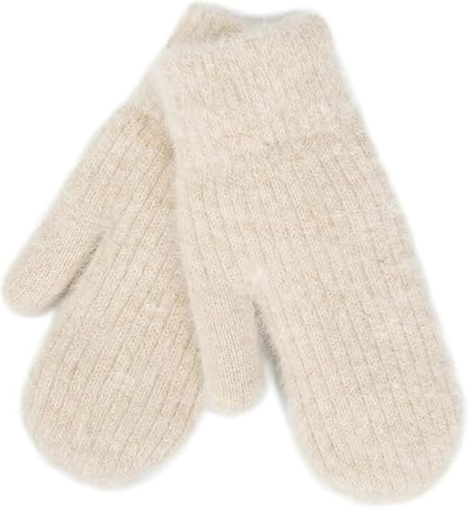 INOGIH Winter Warm Mittens Cold Weather Gloves for Women - Soft lining Thick Crochet Cable Knit G... | Amazon (US)