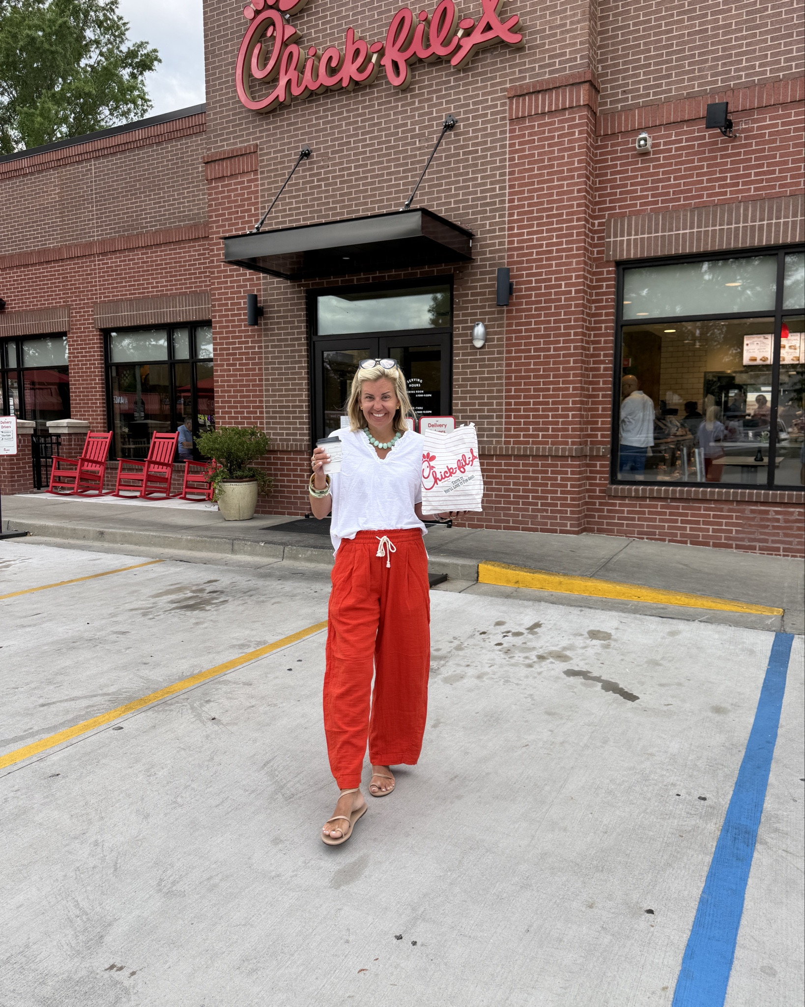 Perks to non Sunday travel- chick fil a 

Os top
S pant
8 shoes



#LTKTravel #LTKmomlife #LTKSaleAlert