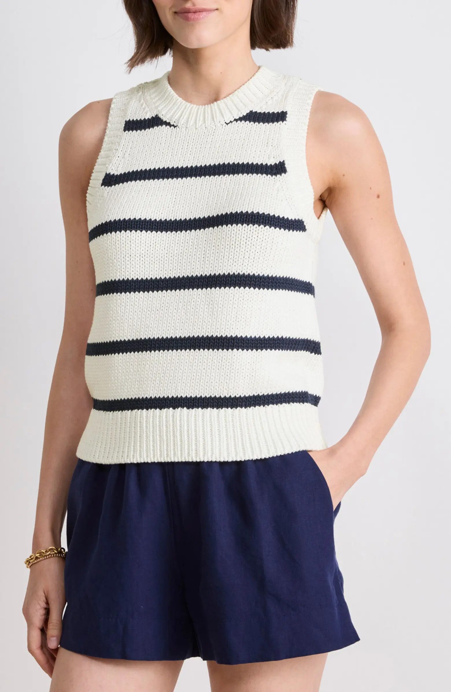 vineyard vines Cotton Blend Sleeveless Sweater | Nordstrom | Nordstrom