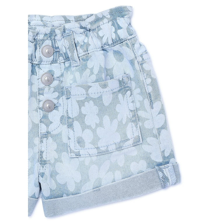 Wonder Nation Toddler Girls Floral Denim Shorts, 12 Months-5T | Walmart (US)