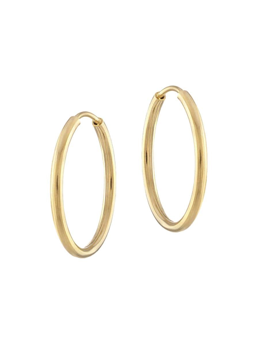 Alexa Leigh Daily 18K-Gold-Filled Small Hoop Earrings | Saks Fifth Avenue