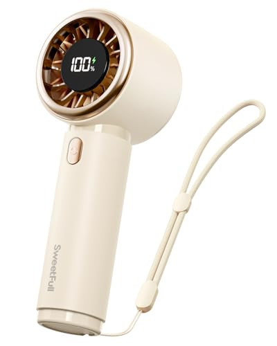 SWEETFULL Mini Fan Portable, Cute Handheld Fan Beige | Amazon (US)