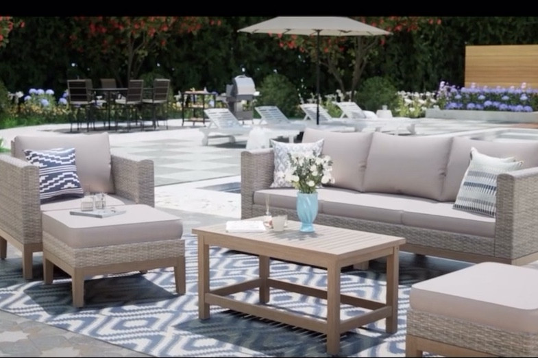 Looking for a designer patio furniture but not the designer price? Then this set is for you. The set includes 2 chairs, a sofa, coffee table and covers. Pair it with this beautiful outdoor rug. 

Home Decor | Outdoor Furniture | Outdoor Living | Woven Furniture | Outdoor Rug | Rattan Rug | Outdoor Topiary | Artificial Shrubs | Concrete Planter 

#LTKswim #LTKSeasonal #LTKhome