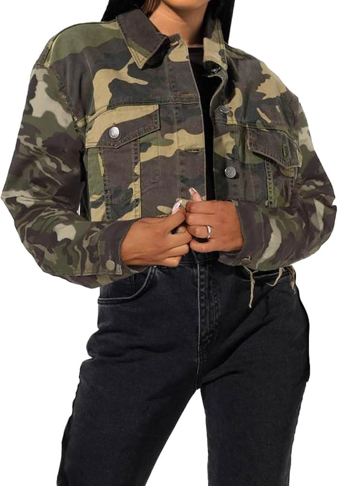 sexycherry Casual Jackets for Women Long Sleeve Lightweight Outwear Bomber Coats with Pockets | Amazon (US)