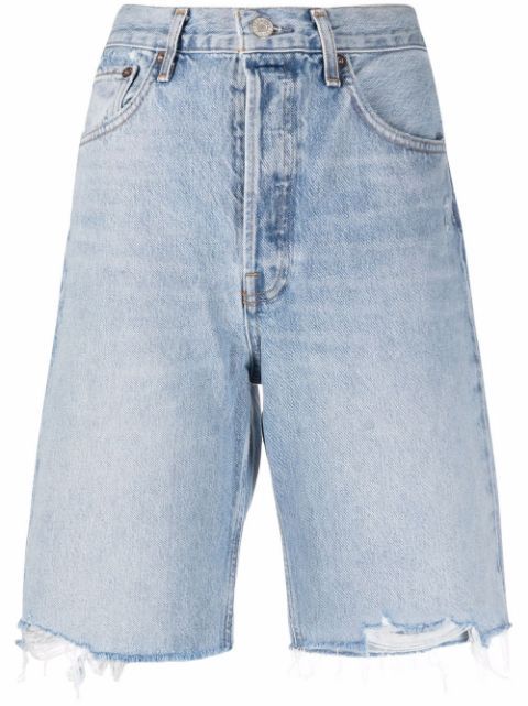 distressed denim shorts | Farfetch (UK)