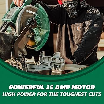 Metabo HPT Compound Miter Saw, 10" Miter Saw with Large Table Saw for woodworking, Power saw with... | Amazon (US)