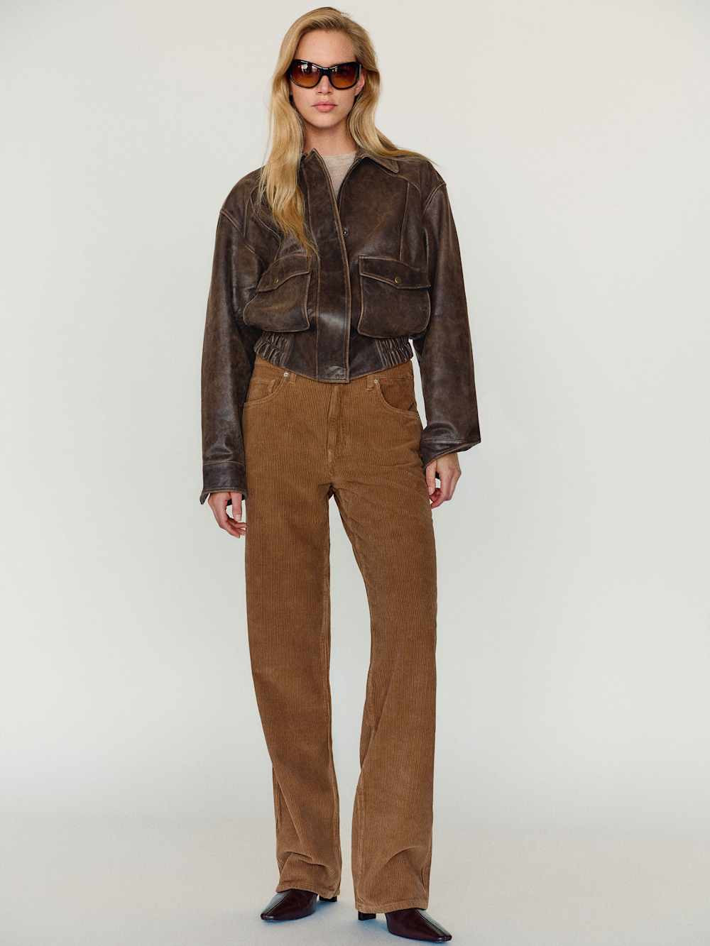 Veda Daphne Leather Bomber | Reformation (Global)