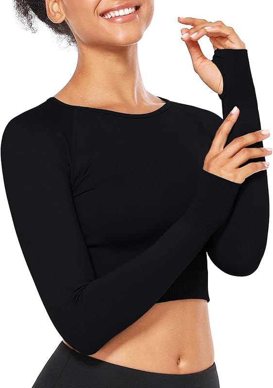 Long Sleeve Crop Top | Amazon (US)