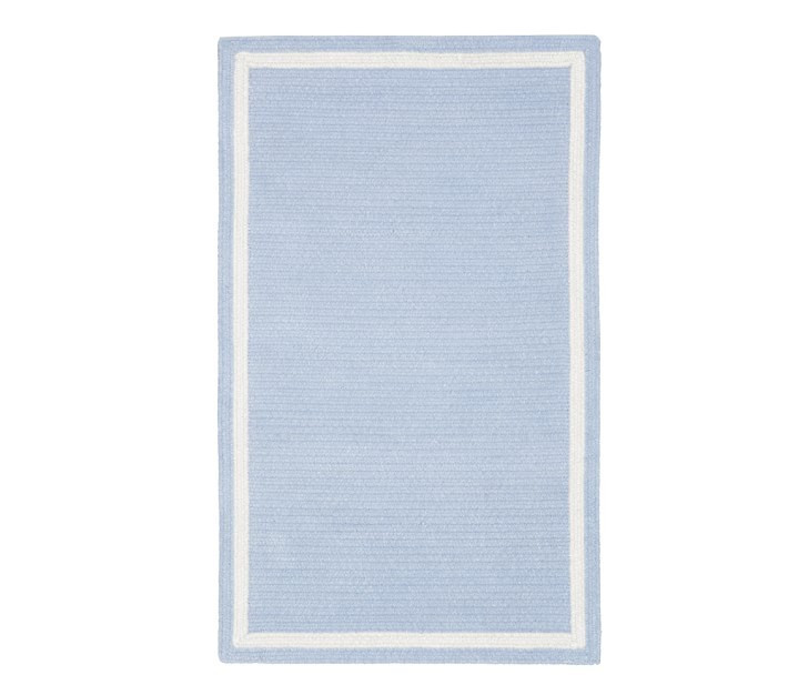 Custom Chenille Border Reversible Easy Clean Rug, Rectangle | Pottery Barn Kids