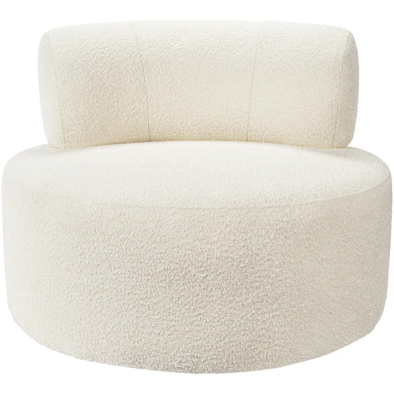 Boadle Round Bouclé Swivel Chair | Wayfair North America