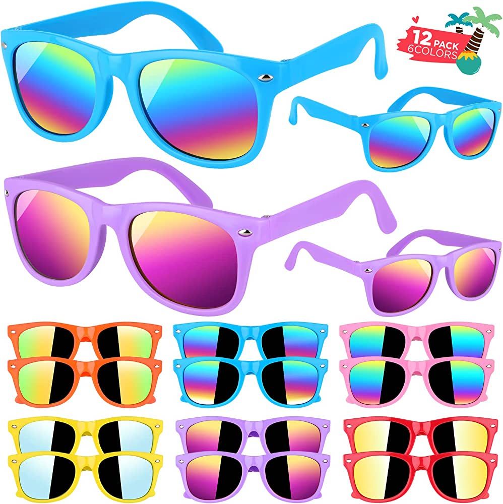 GINMIC Kids sunglasses bulk, Kids Sunglasses Party Favor, 12Pack Neon Sunglasses with UV400 Protecti | Amazon (US)