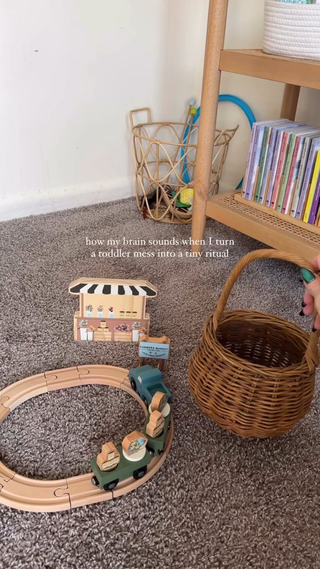 bc if I don’t romanticize the chaos, the overstimulation and mom rage will eat me alive.

lately I’ve been leaning into making even the most mundane parts of motherhood feel sacred—turning cleanups into rituals, routines into something rhythmic and calming. 

it doesn’t always go perfectly. sometimes I cry while folding tiny clothes or need a break before I can face the toy shelf again. but when I move slowly, with intention—even for 30 seconds—it helps me ground myself.

there little rituals aren’t just for them. they’re for me too. 🧺✨

#momhacks #romanticizelife #motherhoodunplugged #montessorimom #cozyliving #intentionalmotherhood #motherhoodintheraw #slowlivingmovement #hyggehome #momrage #gentleparentingjourney #asmrhome #montessoriplayroom #mentalhealthformoms #slowlivingmom

#LTKKids #LTKHome #LTKFamily