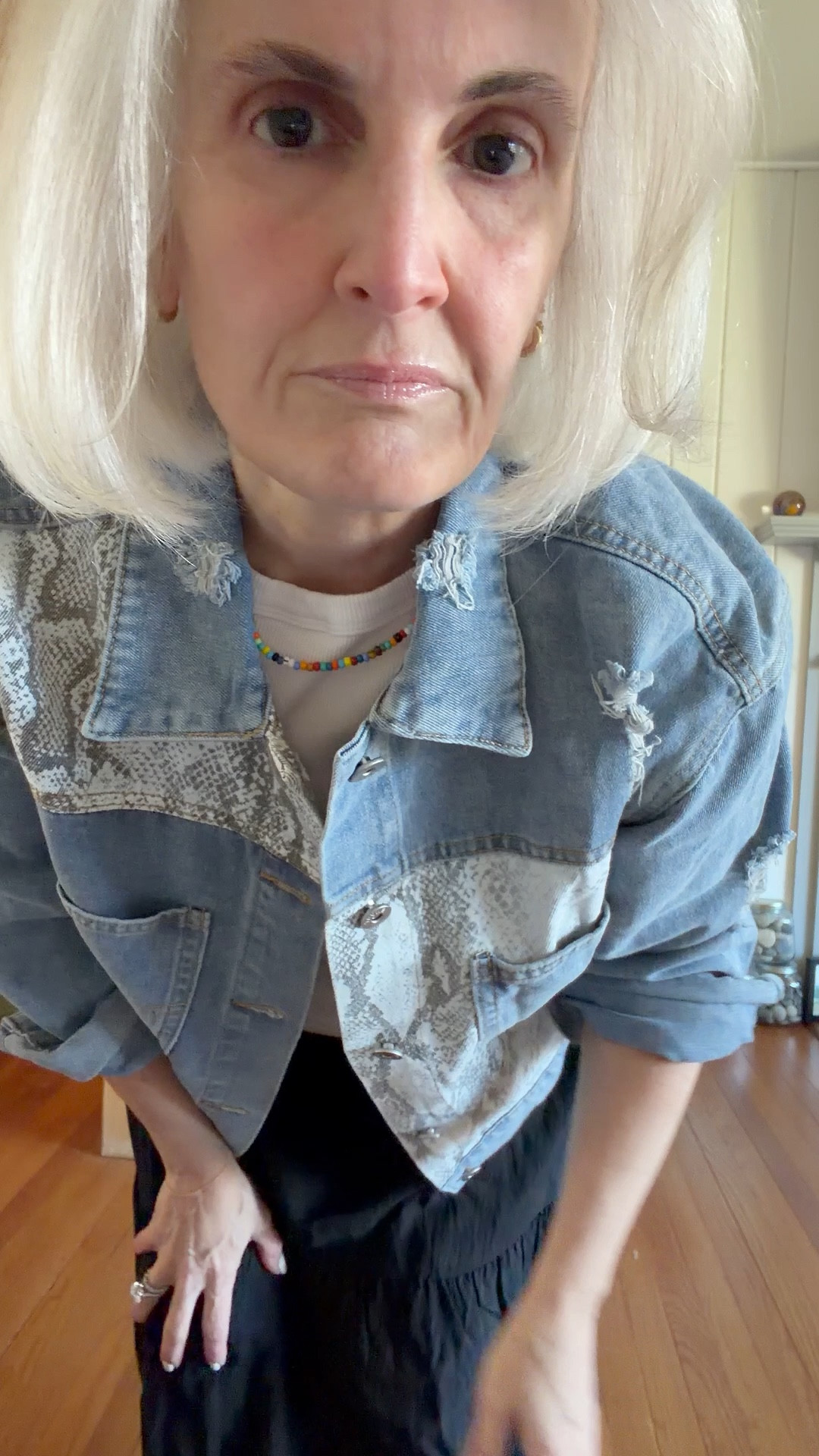 Love this pattern Jean jacket, the flip flops are so comfy and the skirt comes in 3 colors 

#LTKPetite #LTKOver40 #LTKMidsize