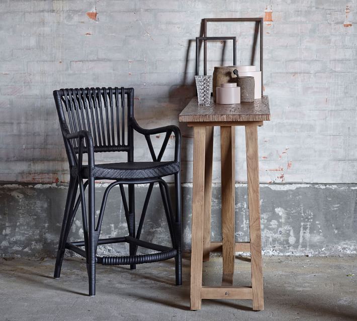 Blues Rattan Counter Stool | Pottery Barn (US)