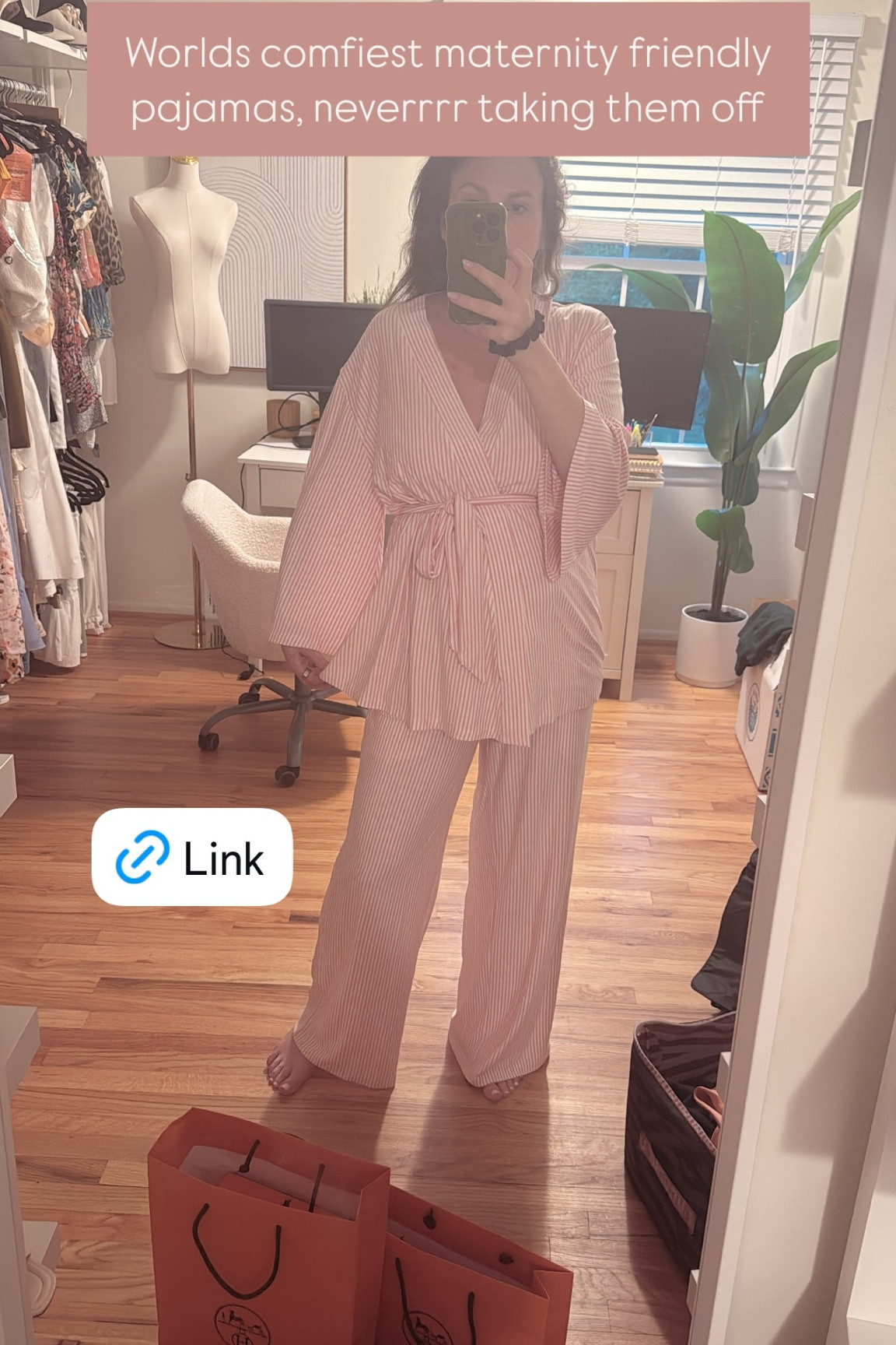 Worlds comfiest maternity friendly pajamas, neverrrr taking them off

#LTKBump #LTKBaby