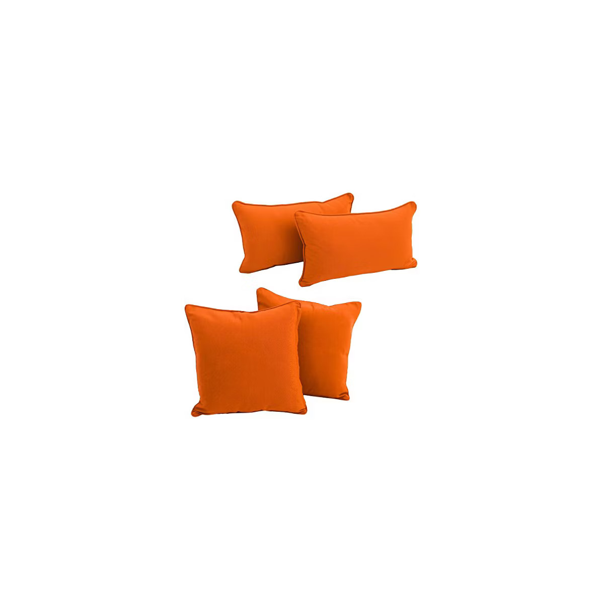 Blazing Needles Double-corded Solid Twill Throw Pillows with Inserts (Set of 4) | Target