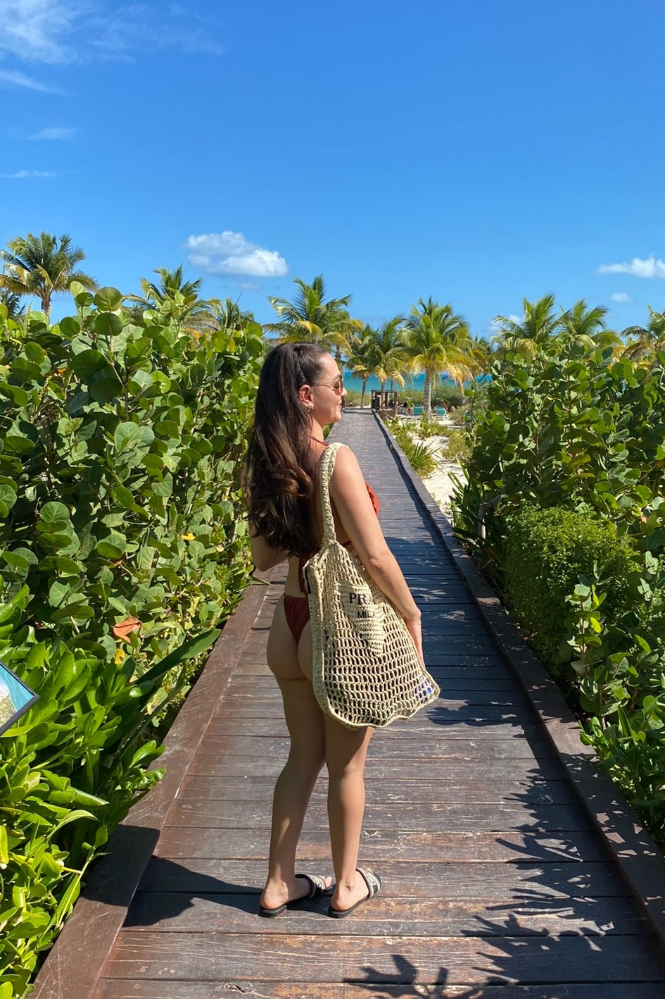 Beach getaway outfit 🌴
Resort wear. Swimwear. Swimsuit. Swim. Bikini. Rust colored swim. Two piece swimsuit. Beach bag. Vacation outfit. Beach. Travel. Trip. Spring break  

#LTKswim #LTKitbag #LTKtravel