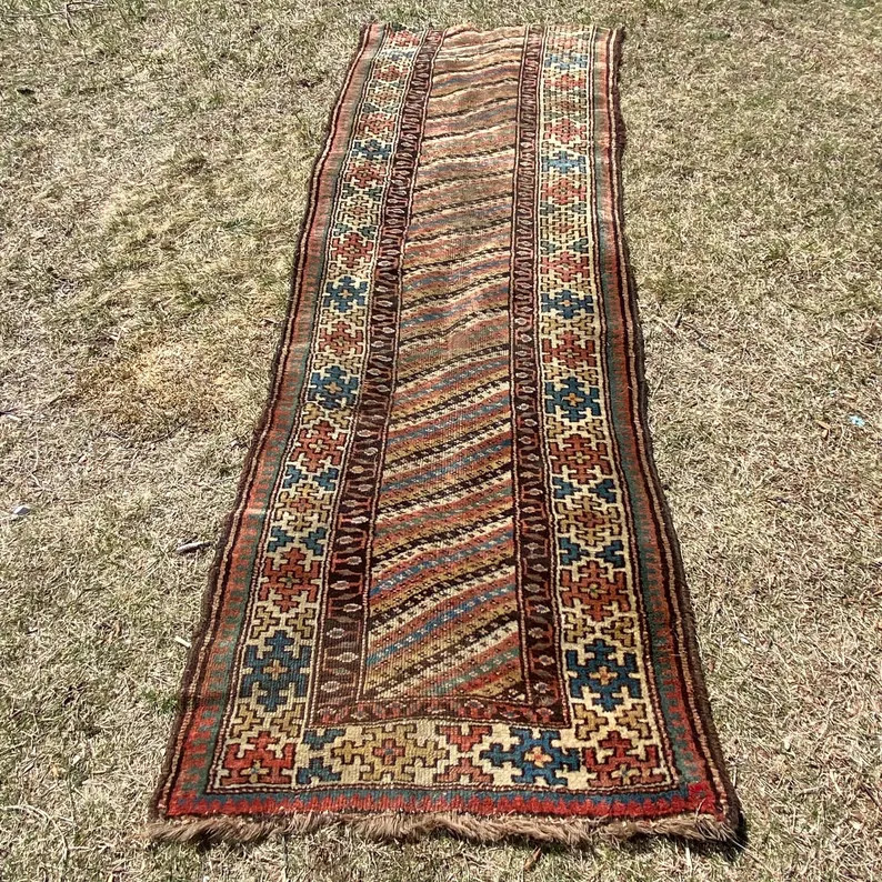 Vintage Rug 2' 11 x 8' 5 Hand Knotted Oriental Rug Runner Wool | Etsy (US)