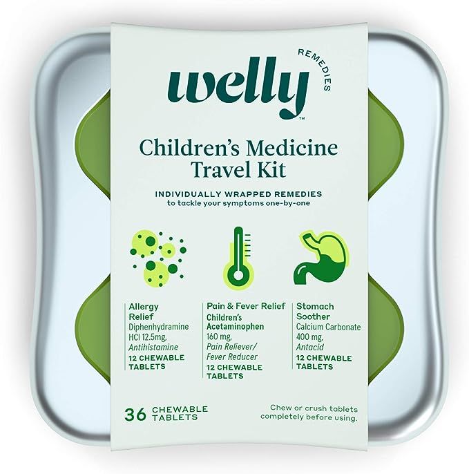 Welly Remedies - Children's Medicine Travel Kit | Individually Wrapped Drugs: Allergy Relief, Pai... | Amazon (US)