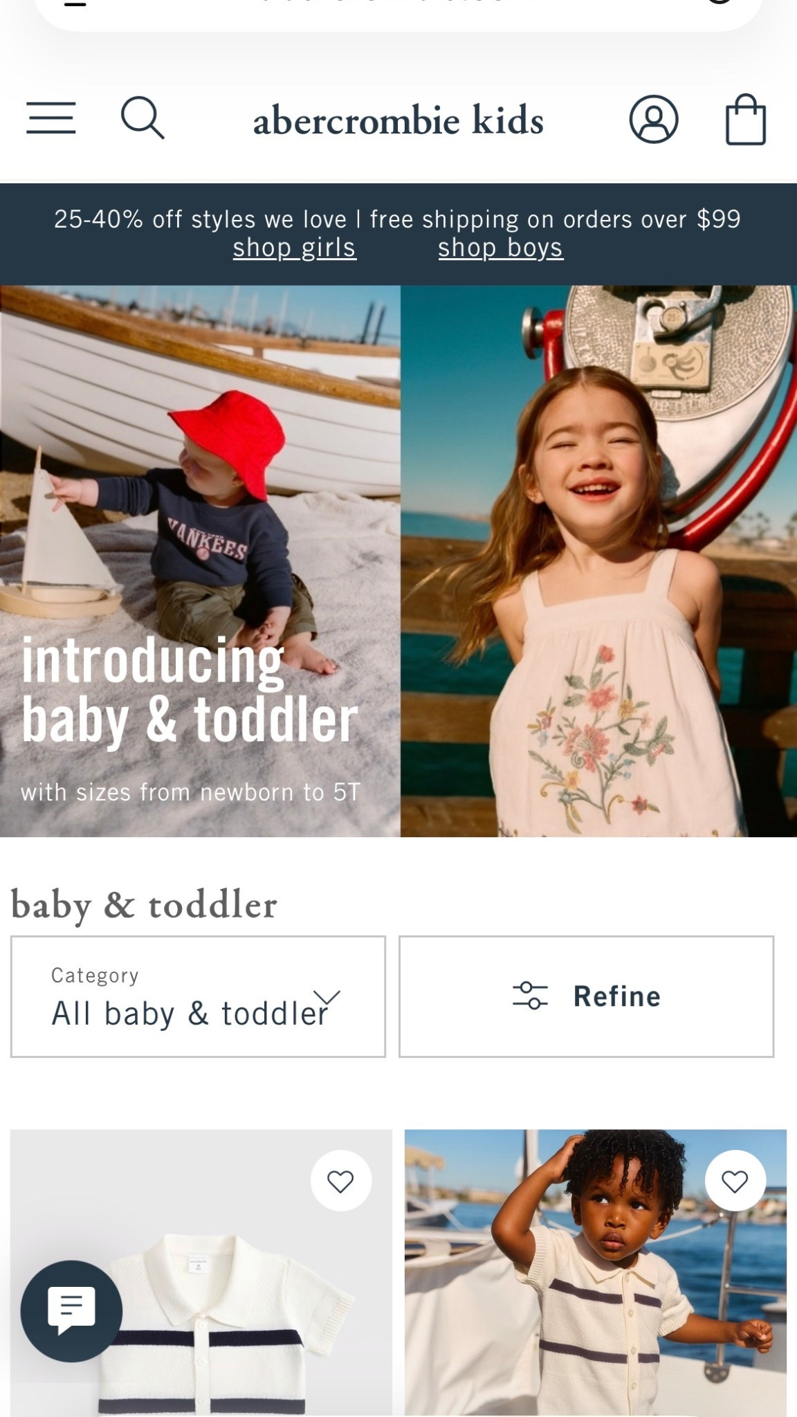 Abercrombie just launched toddler and newborn sizes !!! 