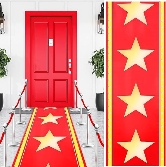 Movie Night Long Red Carpet Table Runner Movie Theme Party Decorations Party Supplies for Movie N... | Amazon (US)