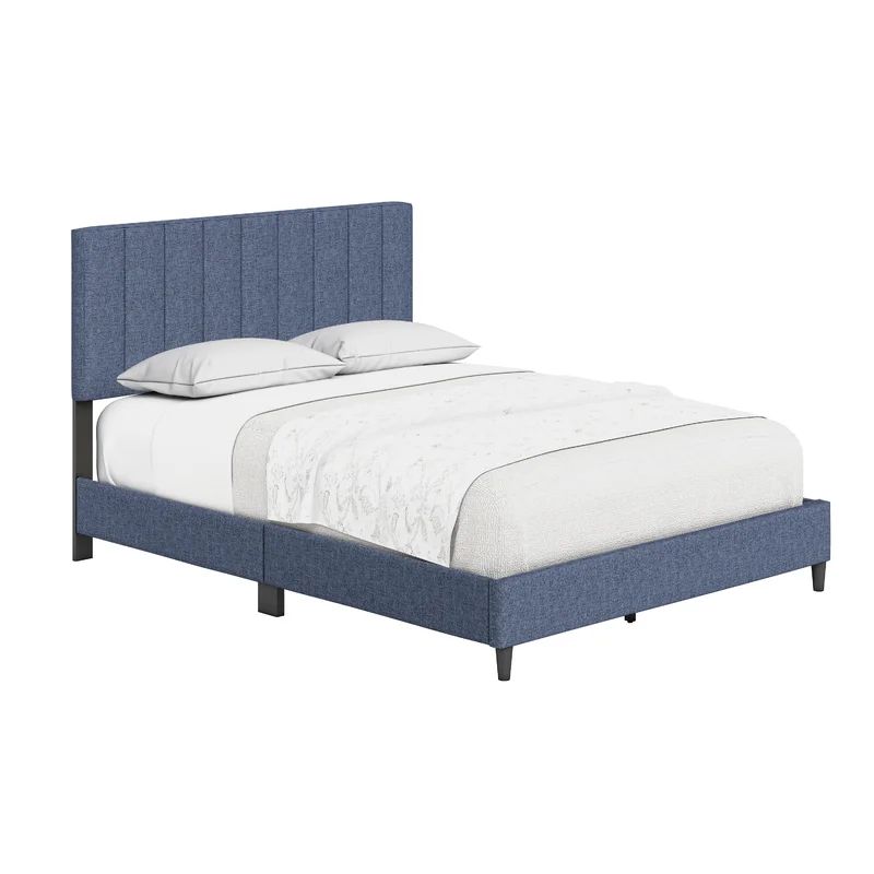 Leah Linen Panel Upholstered Platform Bed Frame | Wayfair North America