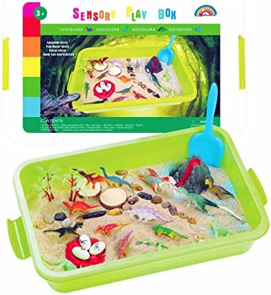 Rainbowfun Dinosaur Sensory Bin,Dinosaur Toys for Toddler Boys and Girls,Include Glow in The Dark... | Amazon (US)