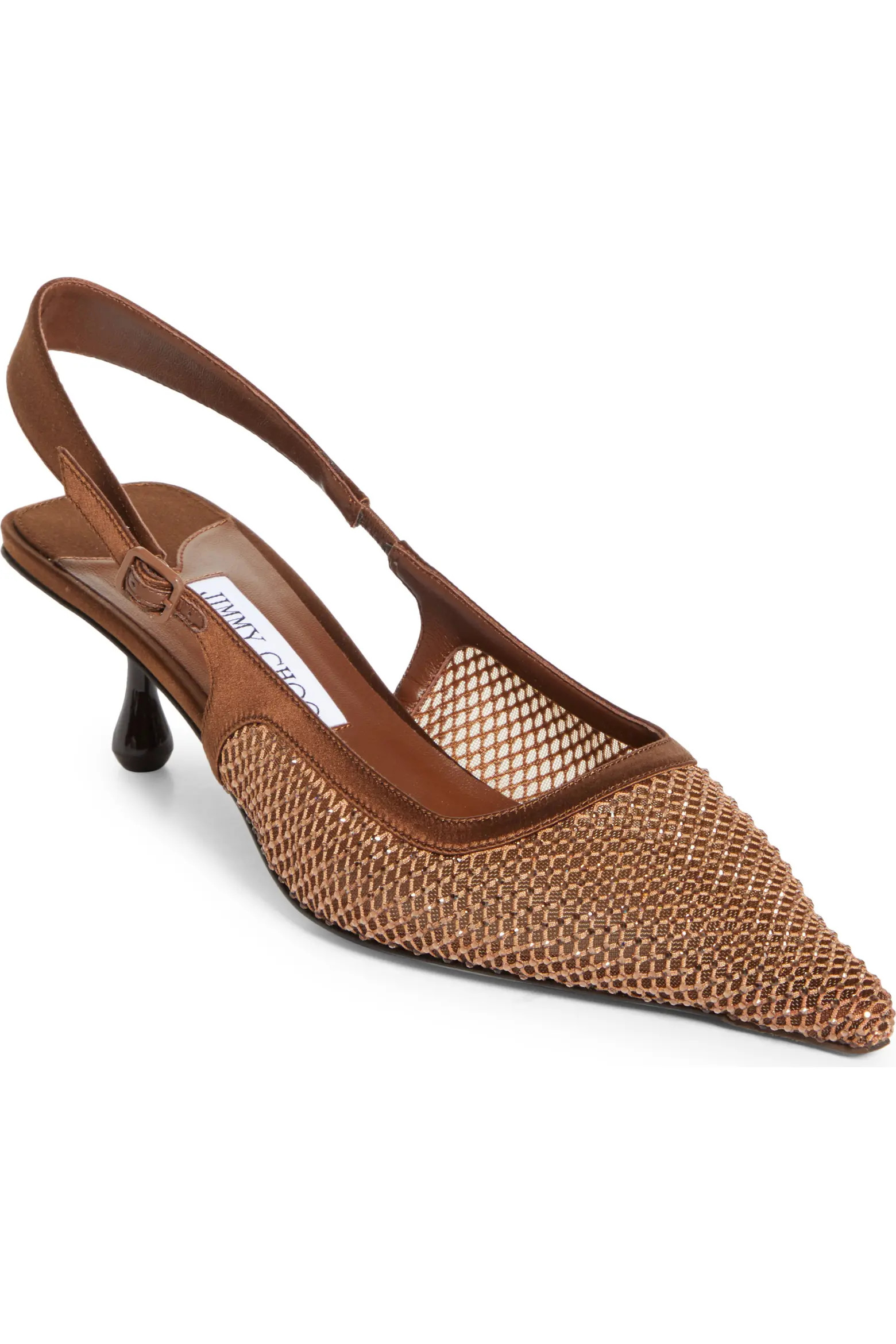 Amel Crystal Mesh Kitten Heel Slingback Pump (Women) | Nordstrom | Nordstrom