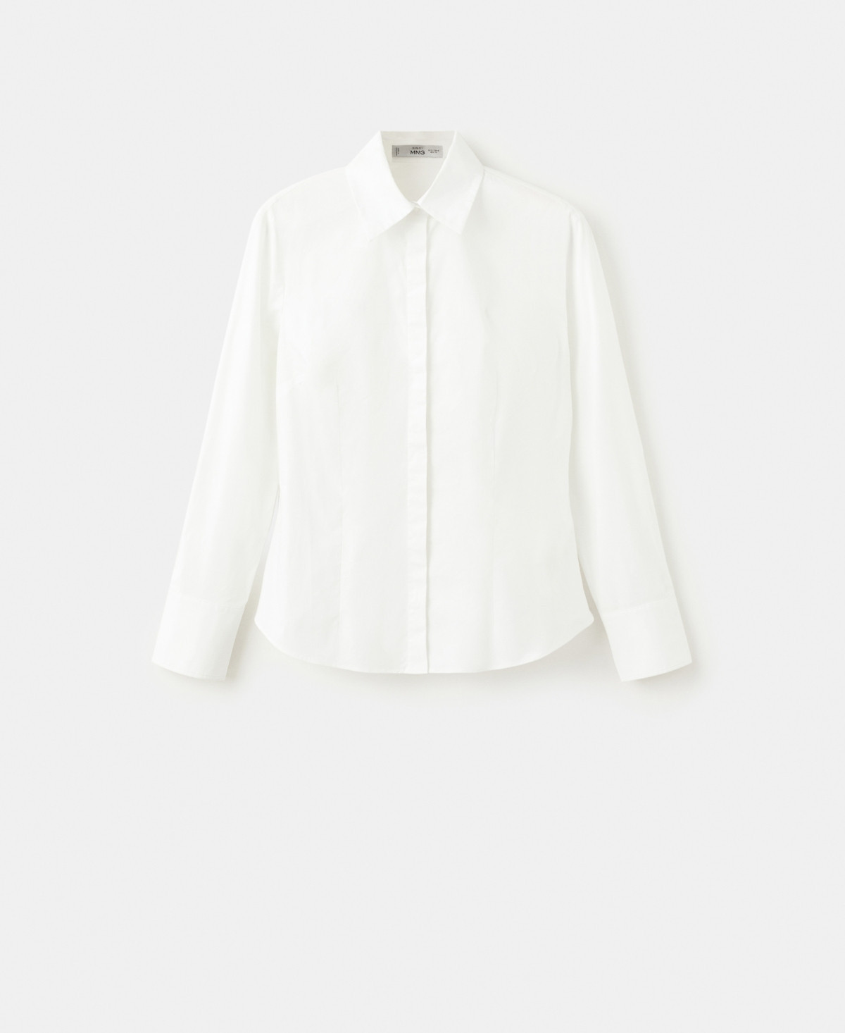 Mango Women's Slim-Fit Poplin Shirt - White | Macy's