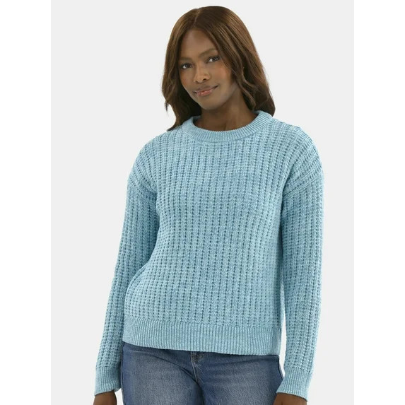Time and Tru Women's and Women’s Plus Textured Stitch Sweater, Midweight, Sizes XS-4X | Walmart (US)