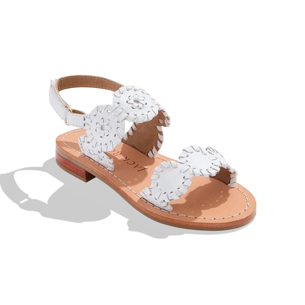 Toddler Lauren Flat Sandal - White | Jack Rogers