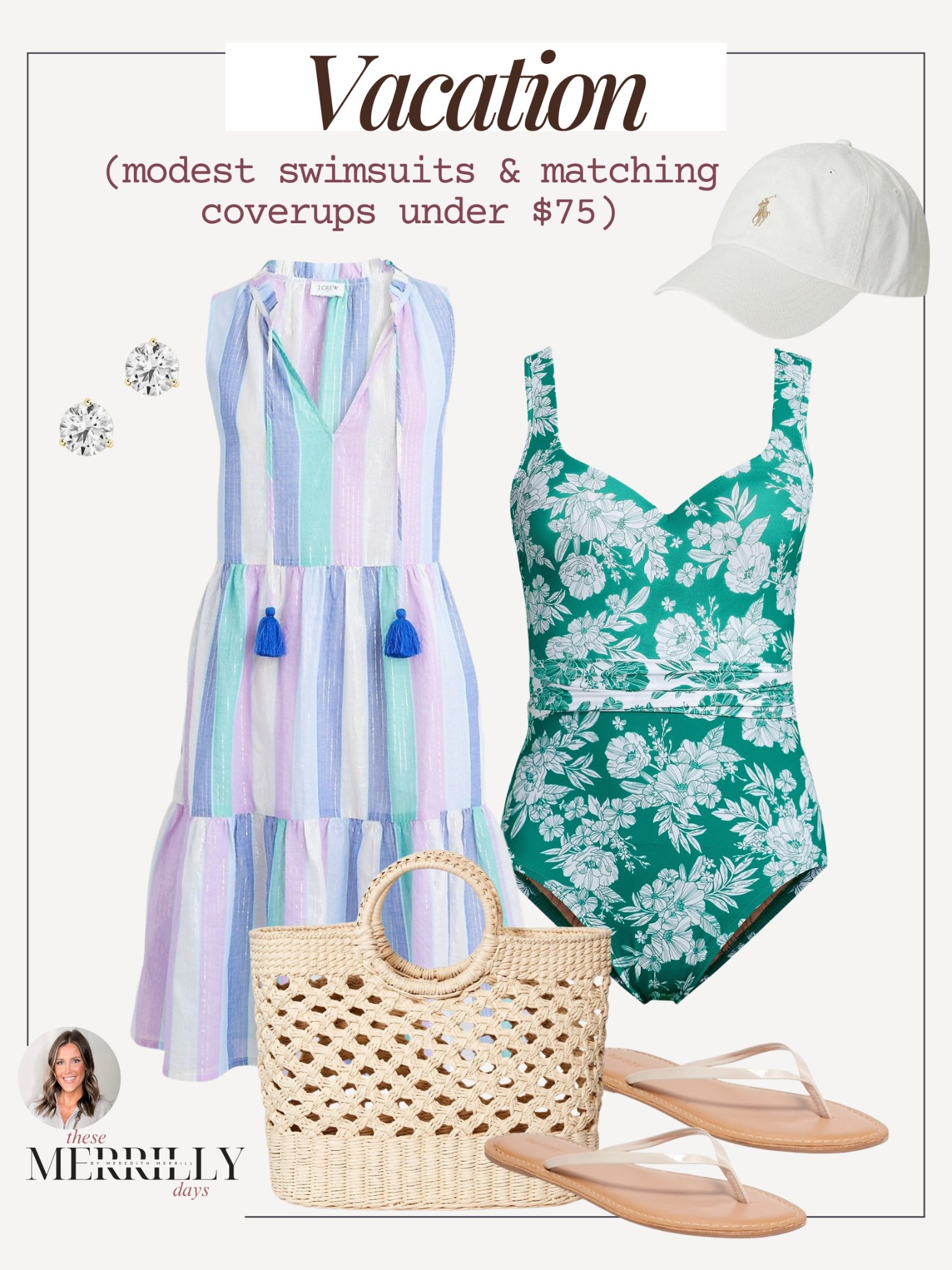 Spring break / beach vacation / one piece swimsuit / straw bag 

#LTKSwim #LTKFindsUnder50 #LTKItBag