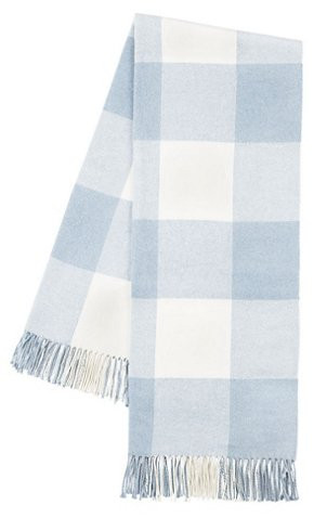 Buffalo Check Throw, Baby Blue/White | One Kings Lane