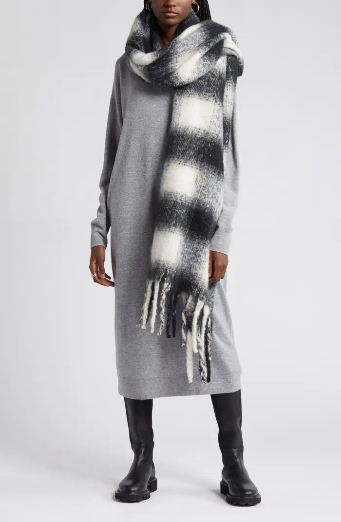 V-Neck Long Sleeve Wool & Cashmere Sweater Dress | Nordstrom