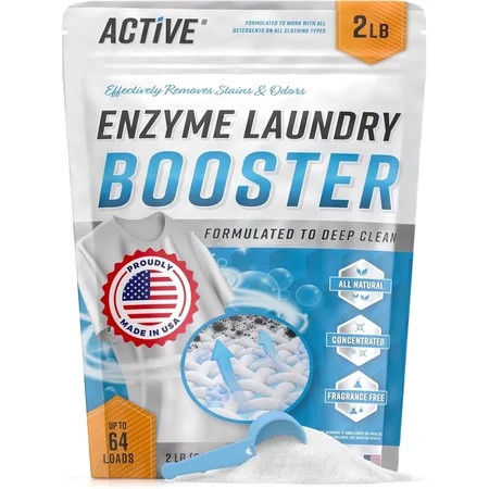 Active Unscented Enzyme Laundry Booster and Odor Removing Detergent, 2 lbs, 64 Loads | Walmart (US)