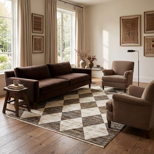 nuLOOM Meline Beige Checkered Power Loomed Area Rug, 8' x 10' | Amazon (US)