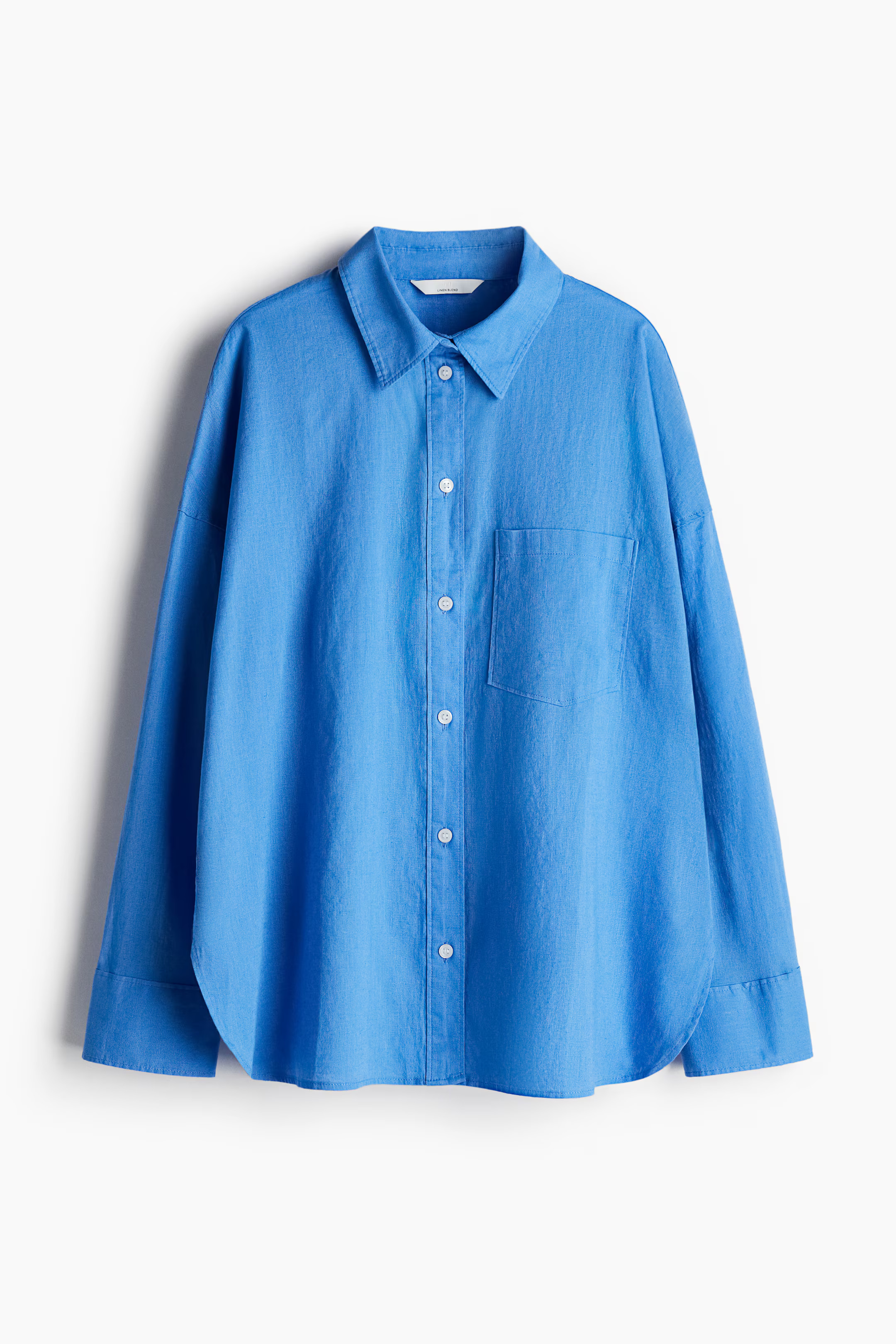 Oversized linen-blend shirt | H&M (UK, MY, IN, SG, PH, TW, HK)