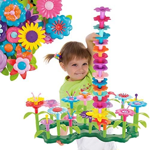 ToyVelt Flower Garden Building Toys for Girls - (148 pcs) Flower Building Toy Set STEM Toy Plus a... | Amazon (US)