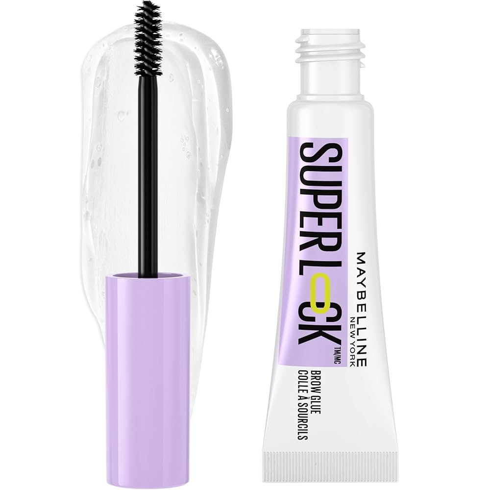 Maybelline Super Lock Brow Glue Eyebrow Gel, Lightweight Brow Gel For Up To 24HR Hold, Clear, 1 C... | Amazon (US)