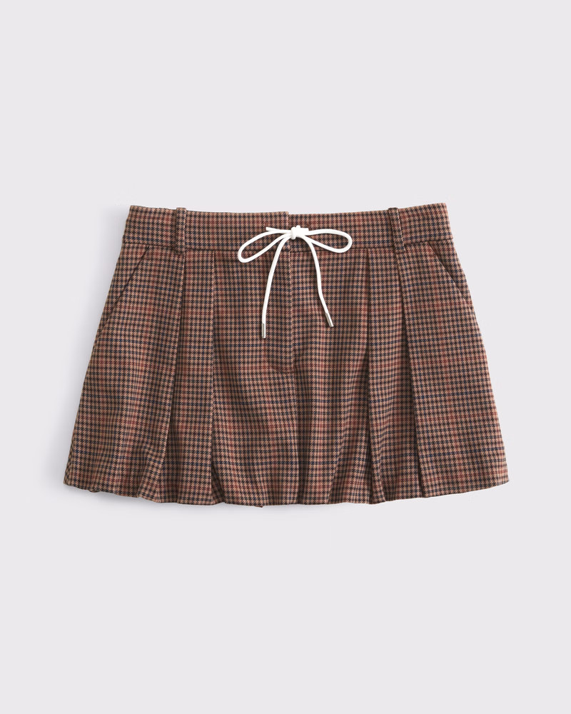 Women's Mid Rise Bubble Hem Mini Skort | Women's Clearance | Abercrombie.com | Abercrombie & Fitch (US)